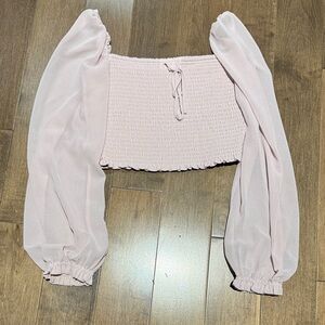 Wilfred Light Pink Smocked Blouse